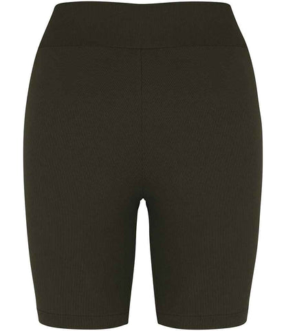 native spirit native spirit ladies ribbed shorts - organic khaki (ns744)