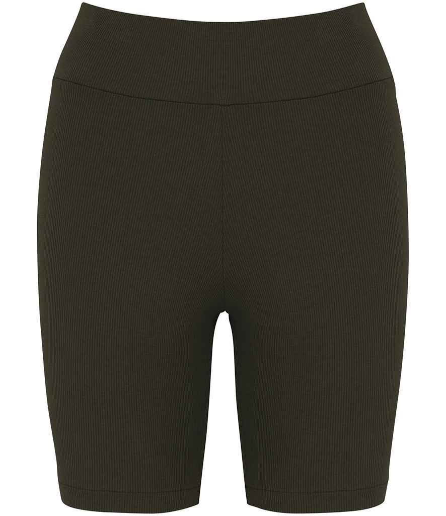 native spirit native spirit ladies ribbed shorts - organic khaki (ns744)