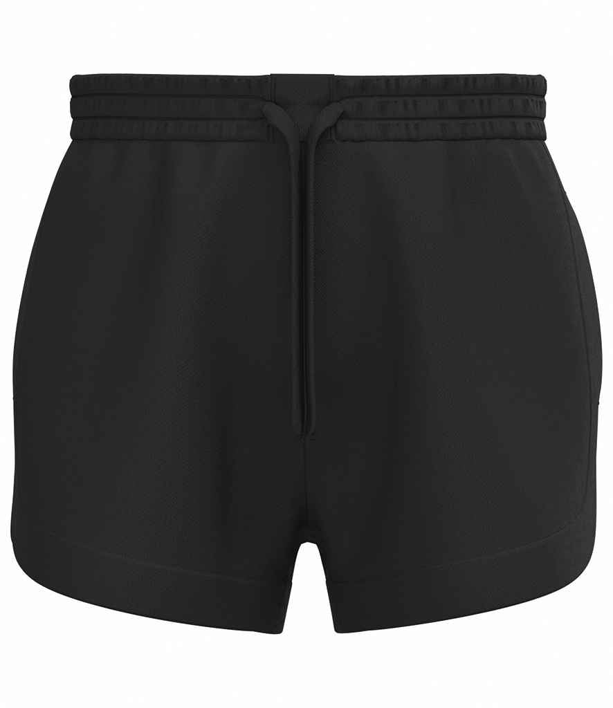 native spirit native spirit ladies french terry shorts - black (ns746)
