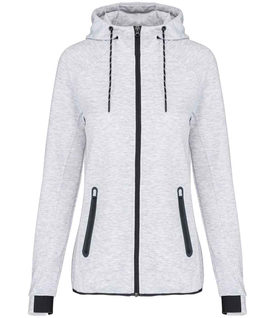 Proact Proact Ladies Performance Hooded Jacket - Ash Heather (PA359)
