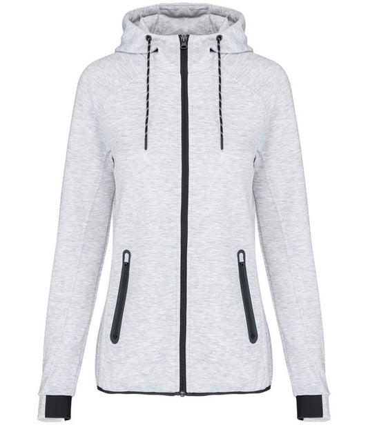 Proact Proact Ladies Performance Hooded Jacket - Ash Heather (PA359)