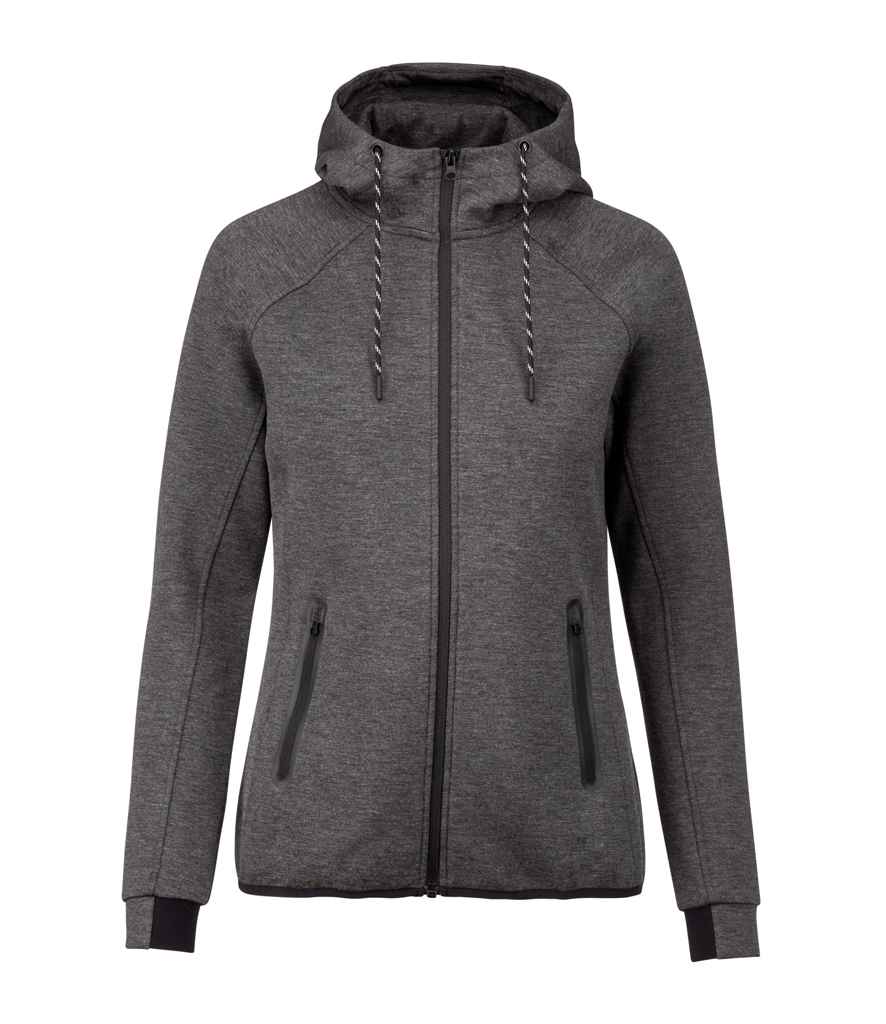 Proact Proact Ladies Performance Hooded Jacket - Deep Grey Heather (PA359)