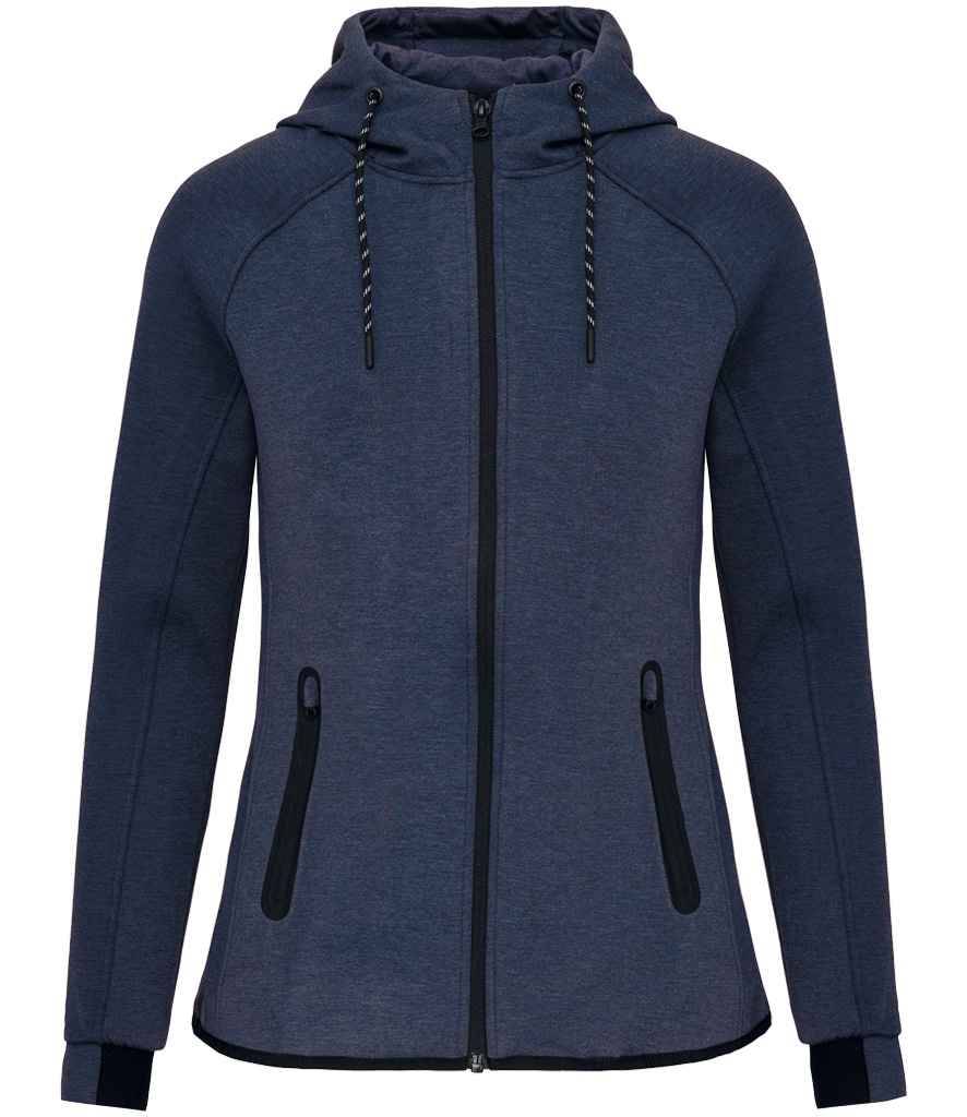 Proact Proact Ladies Performance Hooded Jacket - French Navy Heather (PA359)