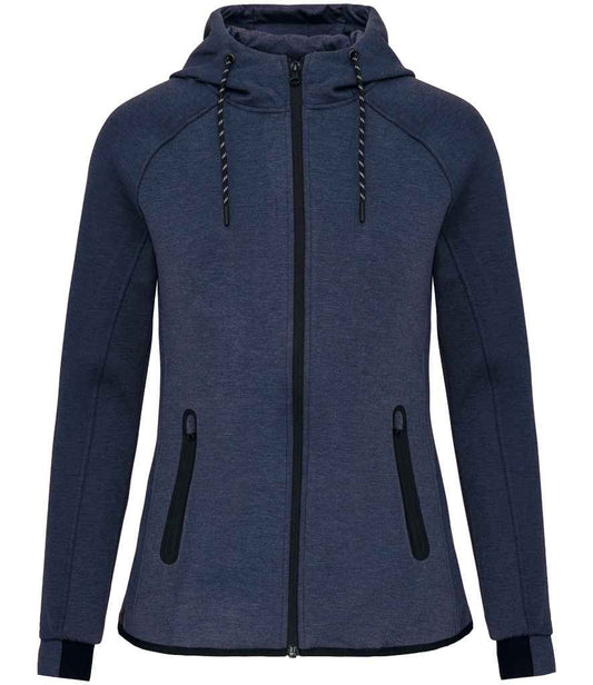 Proact Proact Ladies Performance Hooded Jacket - French Navy Heather (PA359)