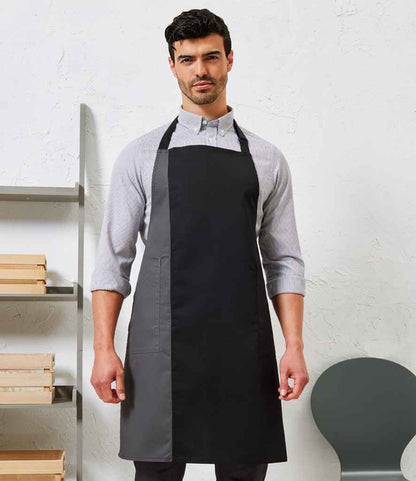 Premier Contrast Bib Apron (PR162)