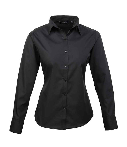 Premier Ladies Long Sleeve Poplin Blouse (PR300)