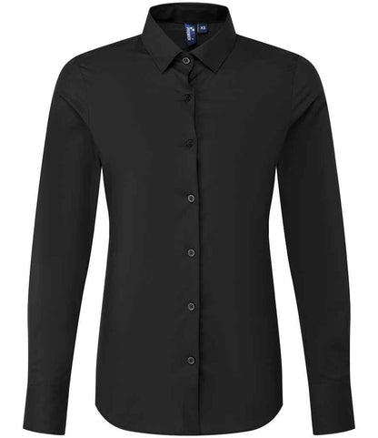 Premier Ladies Recyclight® Long Sleeve Poplin Shirt (PR303)