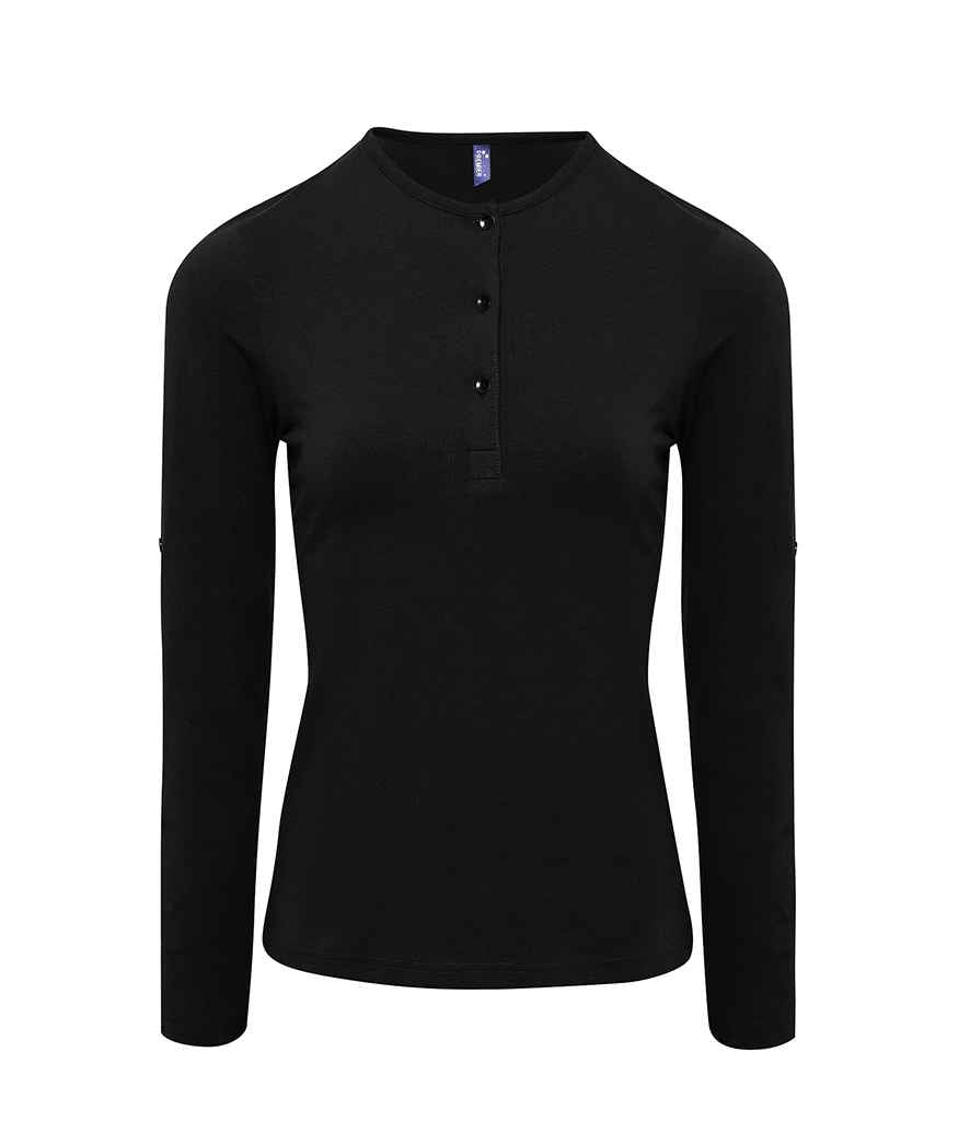 Premier Ladies Long John Roll Sleeve T-Shirt (PR318)