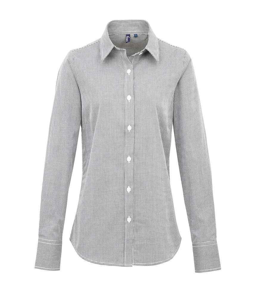 Premier Ladies Gingham Long Sleeve Shirt (PR320)