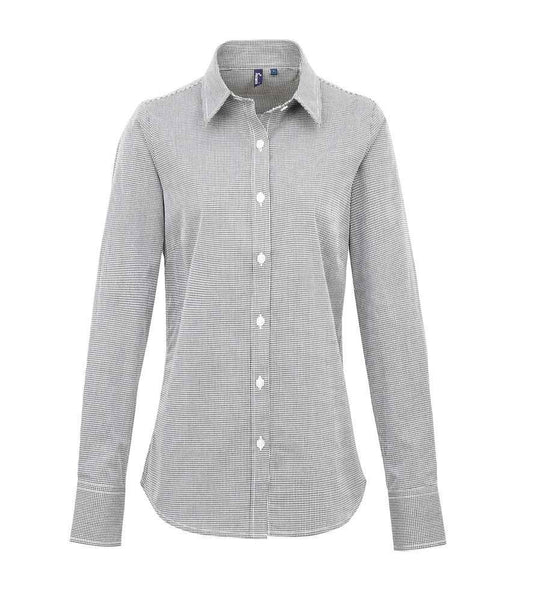 Premier Ladies Gingham Long Sleeve Shirt (PR320)