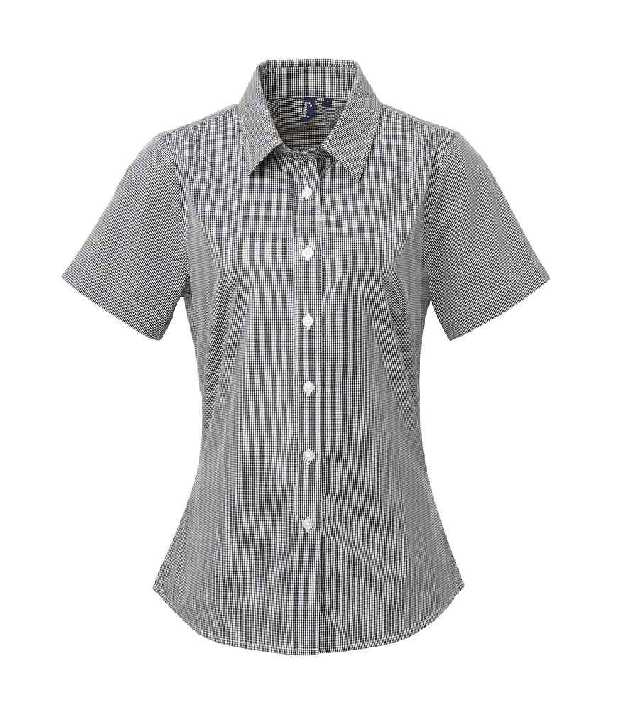 Premier Ladies Gingham Short Sleeve Shirt (PR321)