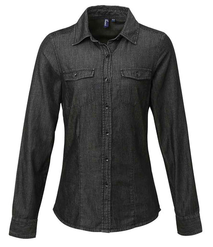 Premier Ladies Jeans Stitch Denim Shirt (PR322)