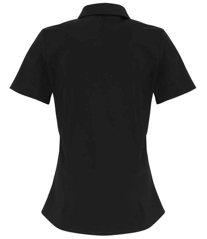 Premier Ladies Short Sleeve Stretch Fit Poplin Shirt (PR346)
