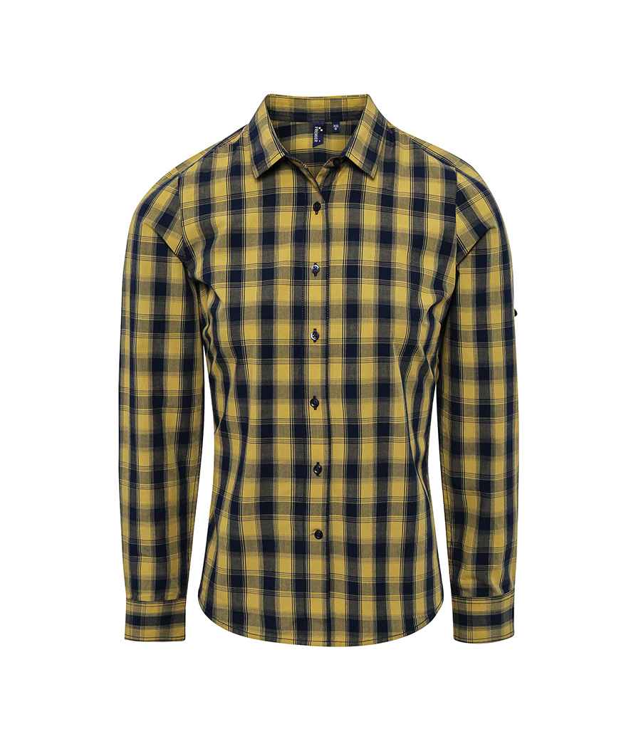 Premier Ladies Mulligan Check Long Sleeve Shirt (PR350)