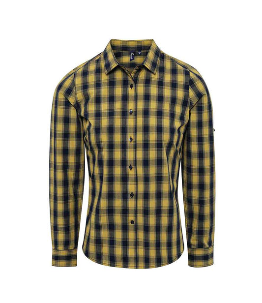 Premier Ladies Mulligan Check Long Sleeve Shirt (PR350)