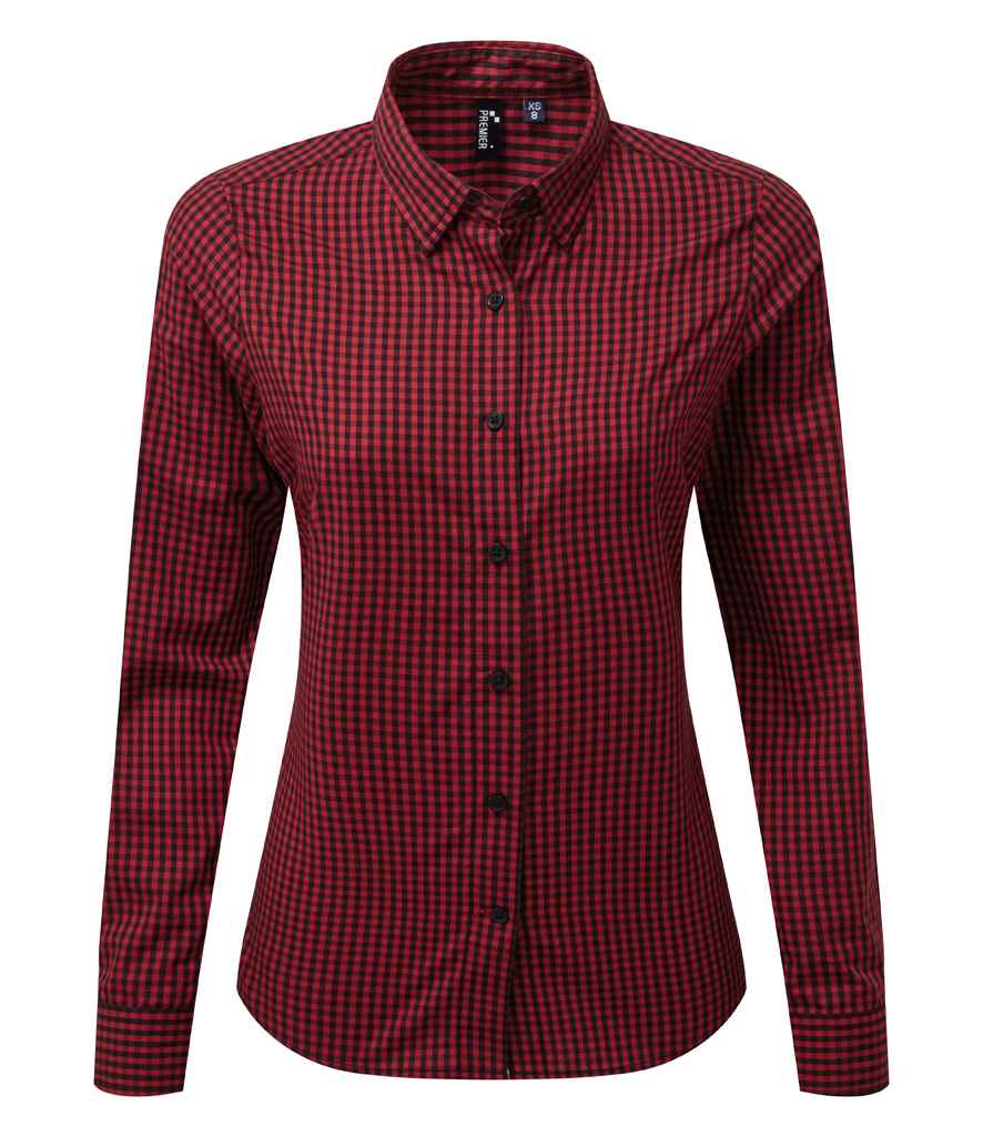 Premier Ladies Maxton Check Long Sleeve Shirt (PR352)
