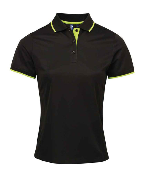 Premier Ladies Contrast Coolchecker® Piqué Polo Shirt (PR619)