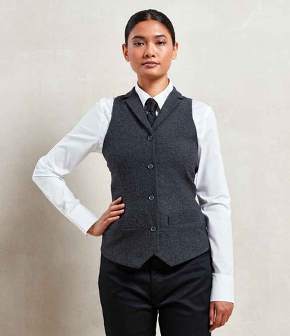 Premier Ladies Herringbone Waistcoat (PR626)