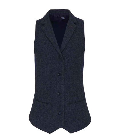 Premier Ladies Herringbone Waistcoat (PR626)