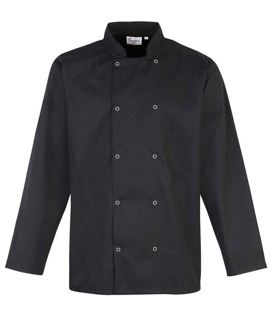 Premier Unisex Long Sleeve Stud Front Chef's Jacket (PR665)