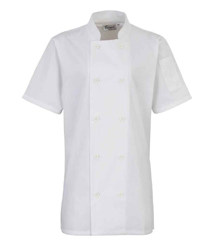 Premier Ladies Short Sleeve Chef's Jacket (PR670)