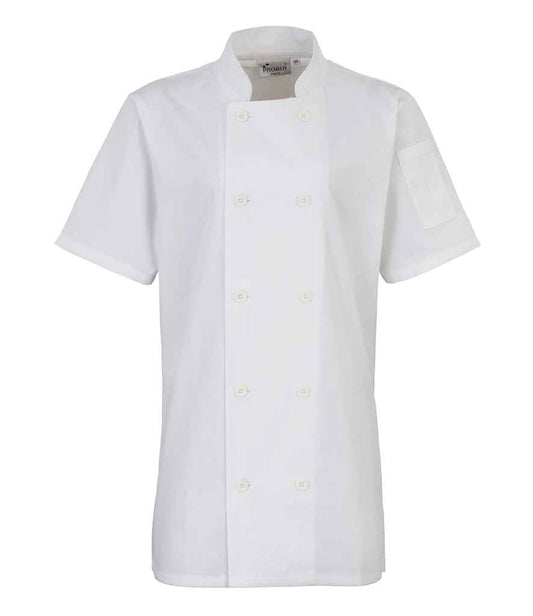 Premier Ladies Short Sleeve Chef's Jacket (PR670)