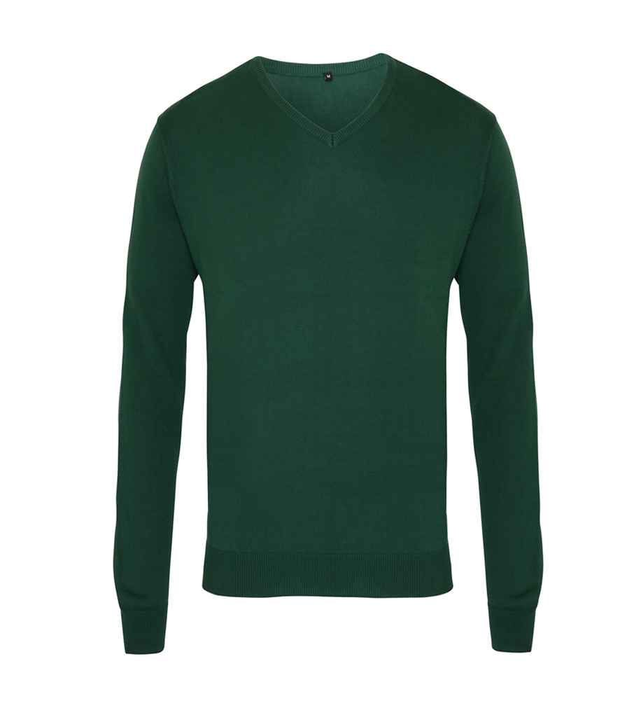 Premier Knitted Cotton Acrylic V Neck Sweater (PR694)
