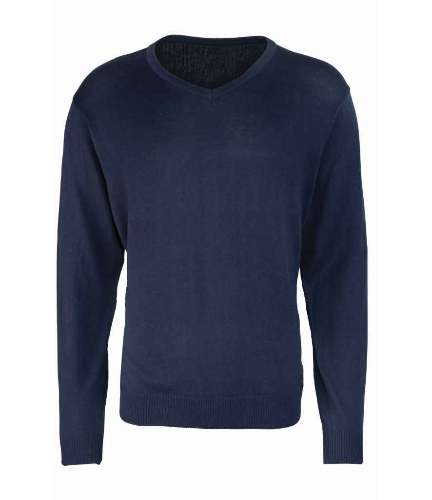 Premier Knitted Cotton Acrylic V Neck Sweater (PR694)