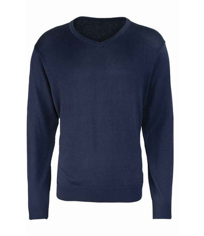 Premier Knitted Cotton Acrylic V Neck Sweater (PR694)