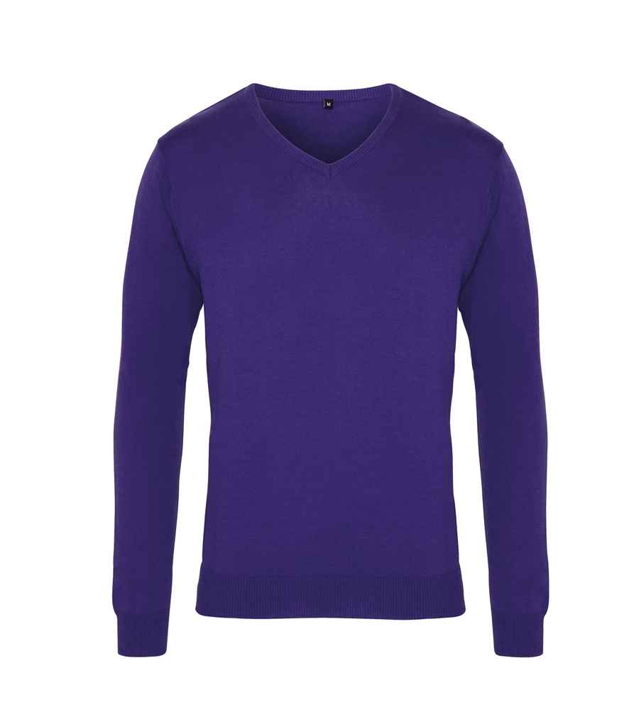 Premier Knitted Cotton Acrylic V Neck Sweater (PR694)