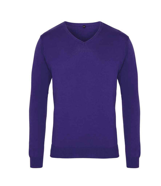 Premier Knitted Cotton Acrylic V Neck Sweater (PR694)