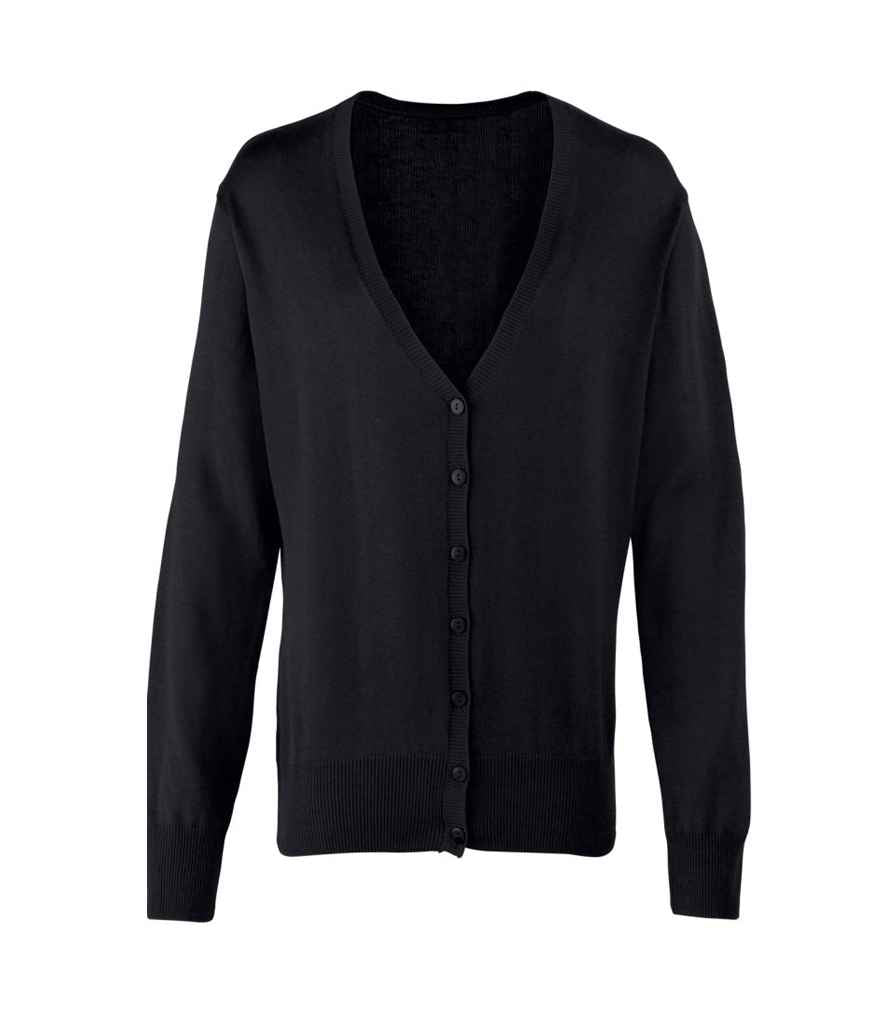 Premier Ladies Cotton Acrylic V Neck Cardigan (PR697)