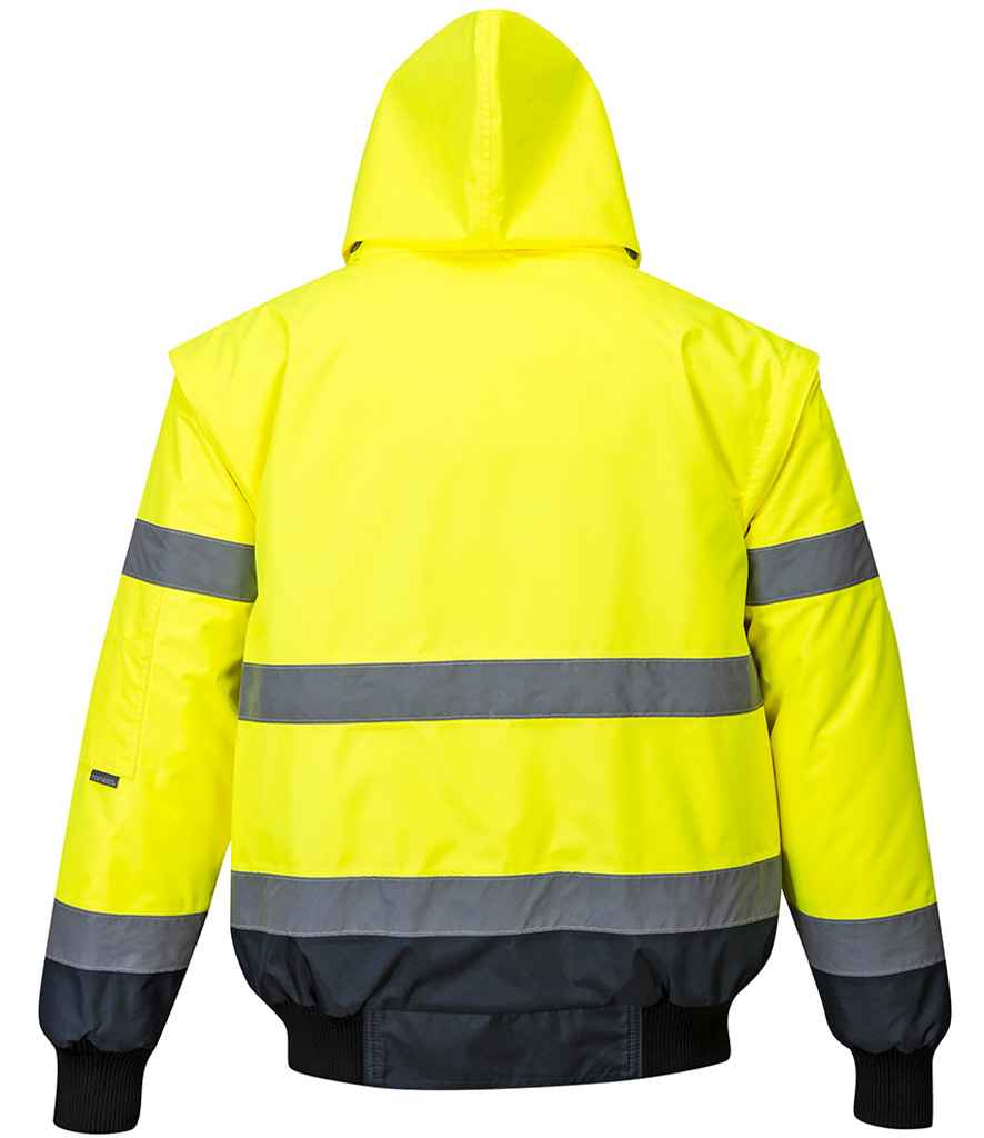 Portwest 3-in-1 Hi-Vis Bomber Jacket - Yellow/Navy (PW013)