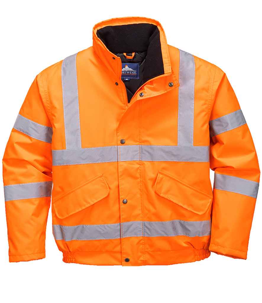 Portwest Hi-Vis GO/RT Bomber Jacket - Orange (PW021)