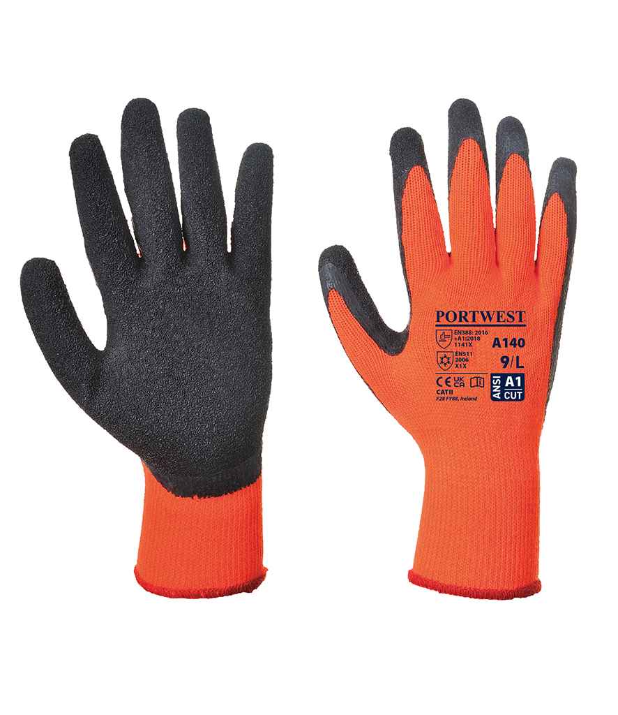 Portwest Thermal Grip Gloves - Orange (PW071)