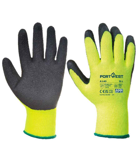 Portwest Thermal Grip Gloves - Yellow (PW071)