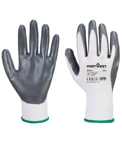 Portwest Flexo Grip Nitrile Gloves - Grey (PW074)