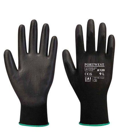 Portwest PU Palm Gloves - Black (PW083)