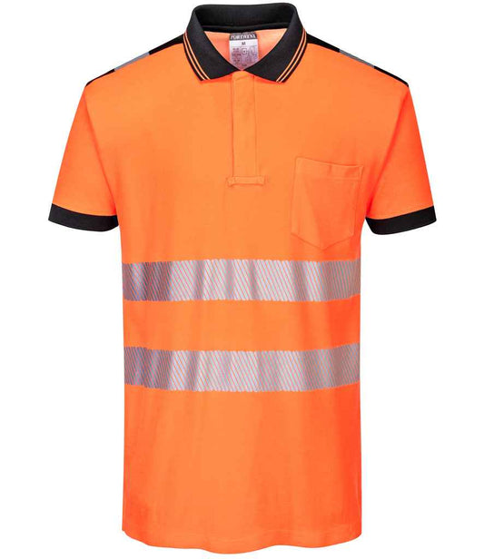 Portwest PW3 Hi-Vis Polo Shirt - Orange/Black (PW1003)