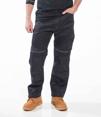 Portwest PW3 Lightweight Stretch Trousers - Black (PW1004)