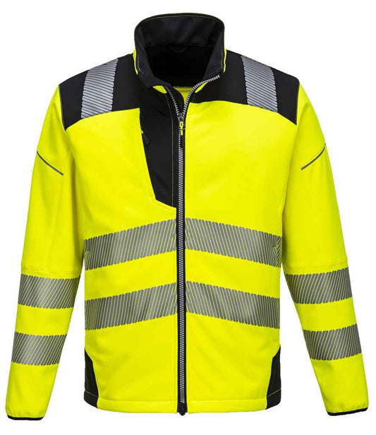 Portwest PW3 Hi-Vis Soft Shell Jacket - Yellow/Black (PW1011)