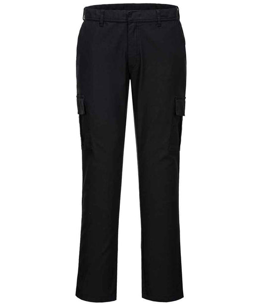Portwest Stretch Slim Combat Trousers - Black (PW1201)