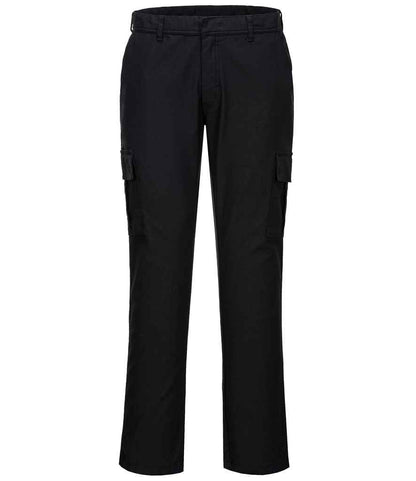 Portwest Stretch Slim Combat Trousers - Black (PW1201)