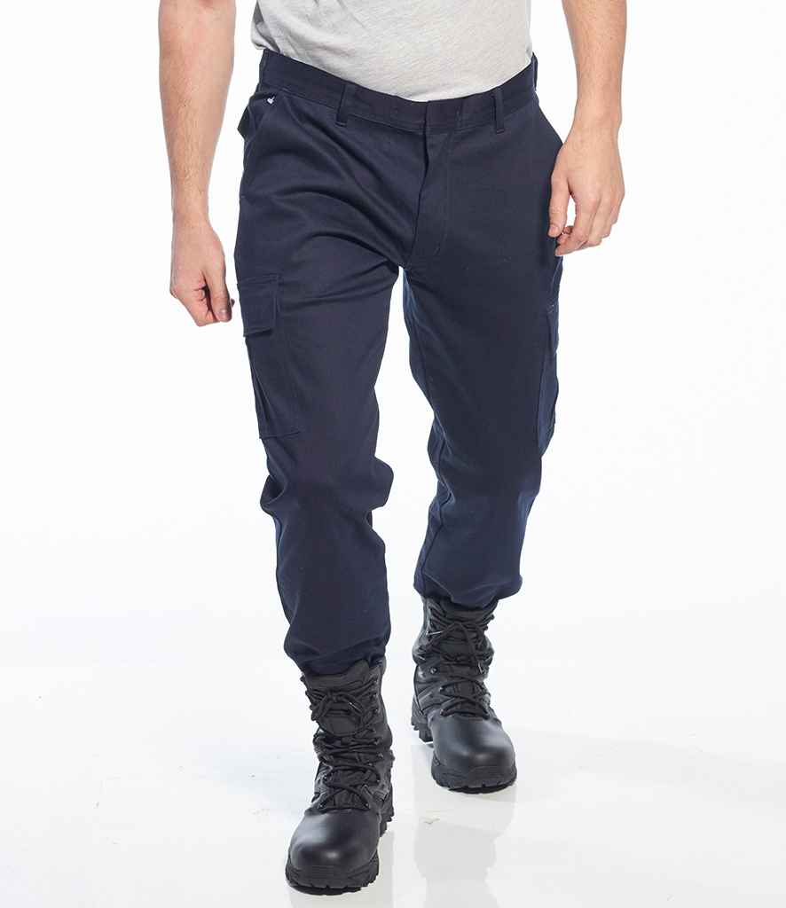 Portwest Stretch Slim Combat Trousers - Dark Navy (PW1201)
