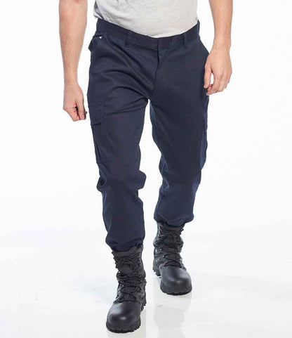 Portwest Stretch Slim Combat Trousers - Dark Navy (PW1201)