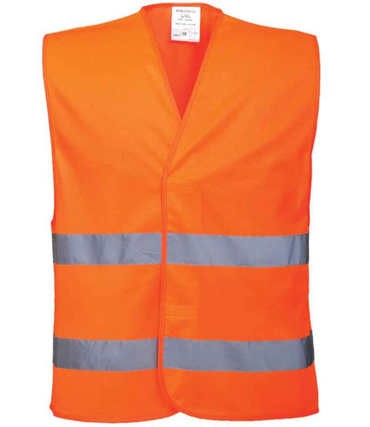 Portwest Hi-Vis Two Band Vest - Orange (PW309)