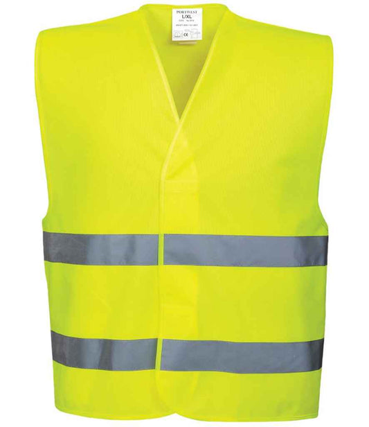 Portwest Hi-Vis Two Band Vest - Yellow (PW309)