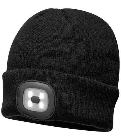 Portwest LED Head Light Beanie - Black (PW667)