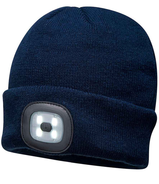 Portwest LED Head Light Beanie - Navy (PW667)