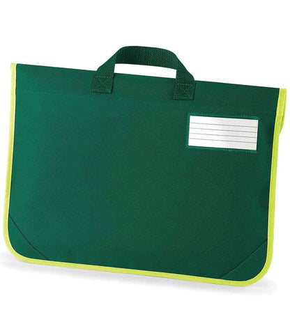Quadra Enhanced-Viz Book Bag - Bottle Green (QD452)